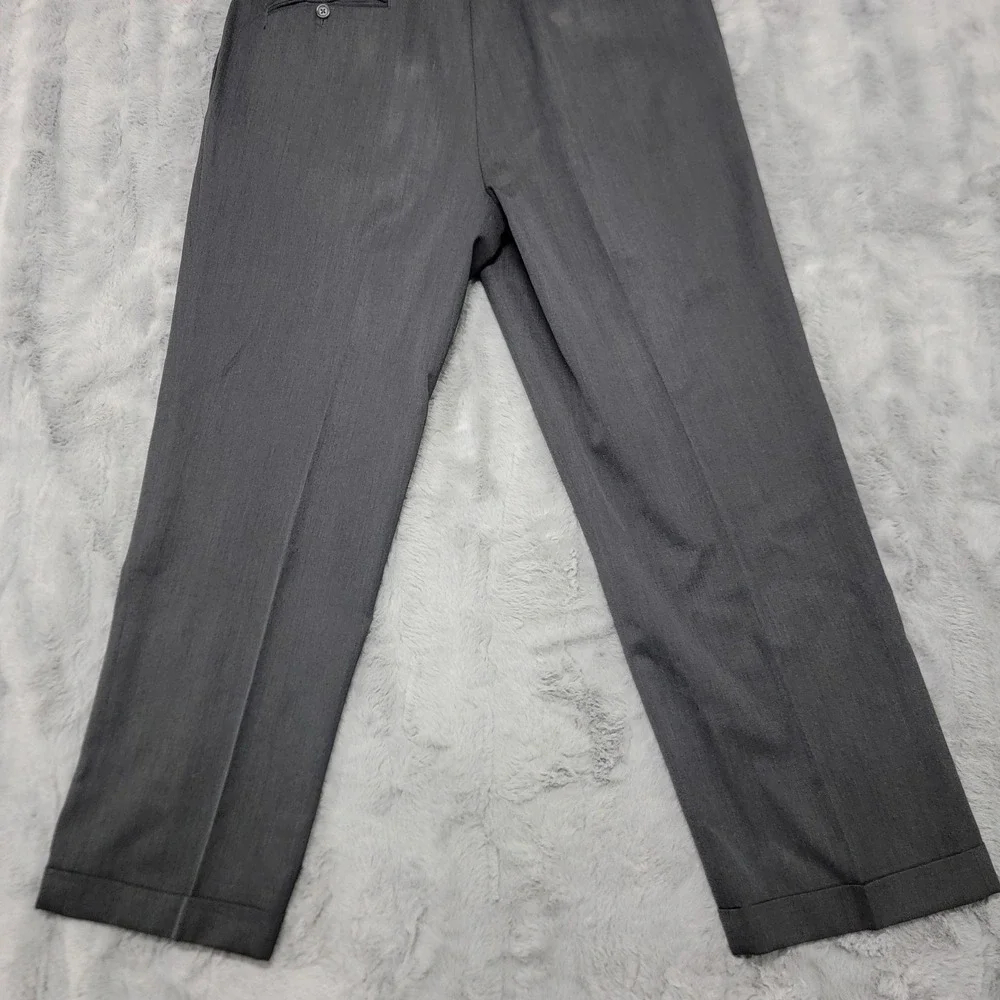 Brooks Brothers Pants Mens 36x32 Gray Wool Dress Pleated Classic Cuffed Canada